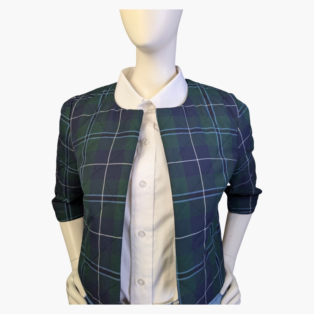 Bodybag By Jude Cropped Quilted Tartan Jacket | Made In Canada | Size XS/S - Picture 2 of 9